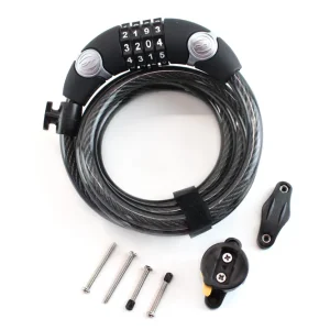 Contec Fahrrad Zahlen Spiralkabelschloss "EcoLoc" 12mm x 185cm schwarz Preis Gesenkt