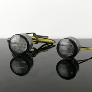 2 mini LED indicators, round, tinted ECE Zertifiziert
