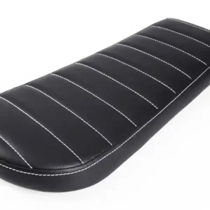 Cafe-Racer, Scrambler, SEAT, universal, suitable for pillion riders, black, white stitching Neu Im Sortiment