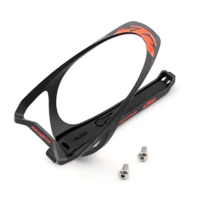 Saisonangebot KTM Fahrrad Flaschenhalter schwarz orange Team Carbon 44g, mit integrierten Sechskantschlüsseln + Reifenhebern