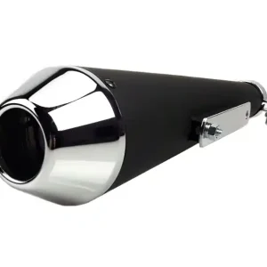 Bestpreis Megaphone exhaust, in matt black, with chrome cap