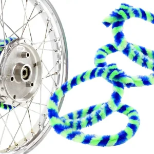 Online Kaufen Nabenputzringe 2x 56cm Blau Neongrün, für Moped, Simson S50 KR51, Mokick, E-Bike, Fahrrad Naben Putzringe