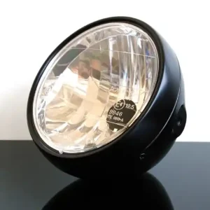 Super-Preis Motorcycle HEADLIGHT, satin black