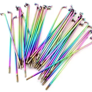 Speichensatz, Speichen - Rainbow -  36 Stück M3,5 x 143,5mm Edelstahl mit Titan Beschichtung, Farbe Regenbogen für alle Simson Modelle Mega-Angebot