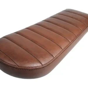 Cafe racer, scrambler, bench seat, universal, pillion-suitable, Brown, black seams Versand Am Gleichen Tag
