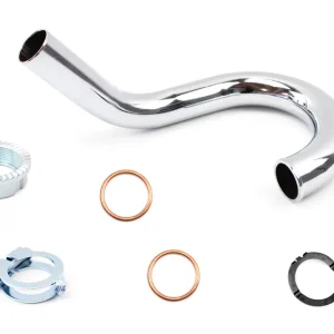 Sonderaktion [Paket] SET Krümmer + Krümmermutter-Set, verchromt Tuning Durchmesser 32mm für Simson Enduro S51, S70