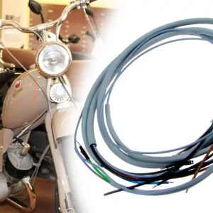 Schnäppchen Kabelbaum, Kabelsatz grau mit Schaltplan für Simson SR1, SR2, SR2E, KR50 - Hauptkabelbaum Zündlichtschalter Schlussleuchte