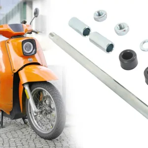 Preisknaller Schwingenbolzen und Schwingenlagerung, Hinterradschwinge für Simson KR51 Schwinge Lagerbolzen Gummi Buchsen 8-teiliges Set