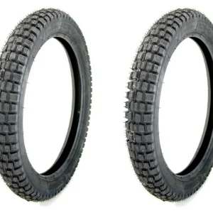 Garantierte Lieferung [Paket] 2 Heidenau K46 Reifen 2,75 x 16 Zoll M/C 46M TT, Blockprofil, für Simson und andere Krafträder