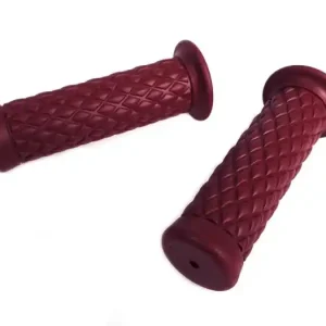 2 grips, RUBBER GRIPS, Westwood style, burgundy red, for 1" handlebars Markenware
