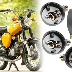 [Paket] 4x Rückteil Lampenträger Blinker rund Ø 80mm Simson S50 S51 S70 SR50, MZ TS ETS ETZ, ohne Blinkerkappe Kostenloser Rückversand