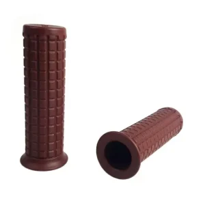 2 grips, rubber grips, custom / old style, brown, for 1" handlebars Markenware