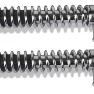 Kostenloser Rückversand 1 Paar Stoßdämpfer, Federbeine 360mm, verstellbar, Feder verchromt für Simson S51, S50, S70, Enduro S51E S70E