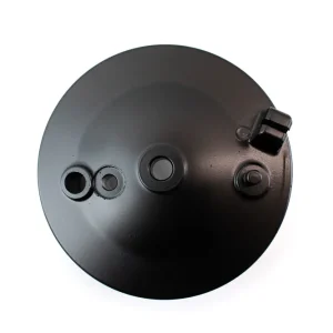 Schneller Versand Bremsschild hinten mit Bohrung Bremszug außen schwarz matt Simson