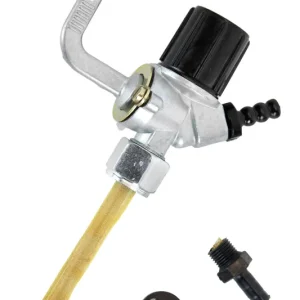 Benzinhahn, Kraftstoffhahn mit Messingsieb und Wassersack für Simson Schwalbe KR51/1, KR51/2 und SR 50 Jetzt Kaufen