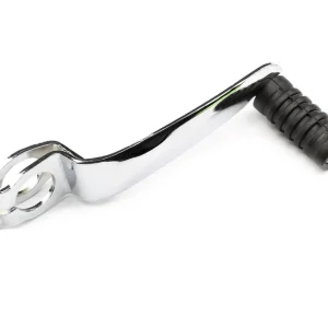 Schnäppchen [Paket] Fußschalthebel, Schalthebel, Ganghebel 22mm Durchmesser, verchromt mit Gummi für Simson S51 S53 S70 S83 + Bisomo-Sticker