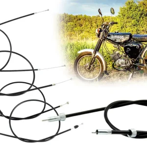 [Paket] Bowdenzugsatz + Tachowelle 800mm, Bowdenzug Gas Bremse Kupplung Starter für Simson S50, 5-teilig Sofort Bestellen