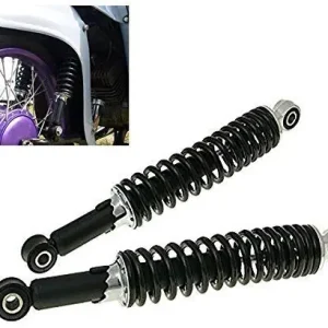 [Paket] 1 Paar Federbeine Stoßdämpfer 310mm, hydraulisch gedämpft, schwarz für Simson Schwalbe Star Spatz Sperber Habicht DUO - vorne, Tieferlegung hinten Kracherpreis