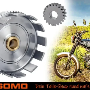 Kupplungskorb, Kupplungszahnrad 65 Zahn + Antriebsritzel 20 Zahn + Buchse für Simson S51, KR51/2, SR50, S53 Jetzt Kaufen