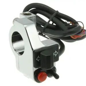 Complete mini CNC aluminum motorcycle HANDLEBAR CONTROL, chrome, for 22 mm handlebars Top-Seller