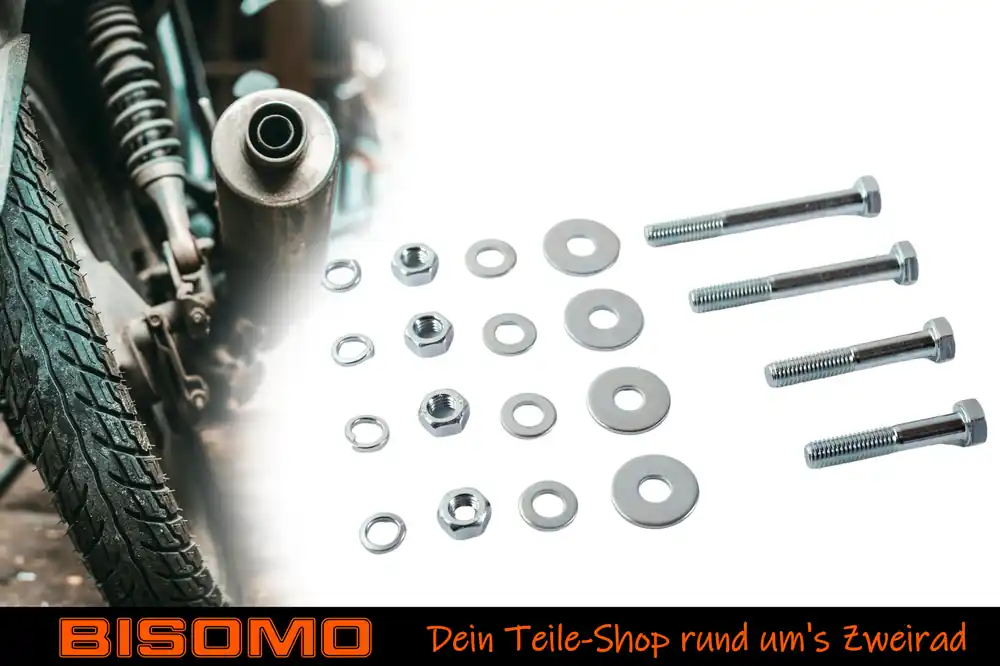 Schraubenset 20-tlg. Befestigung von Stoßdämpfer Federbein für Simson S50 S51 S70 Enduro Preiswert