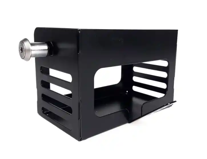 BATTERIEKASTEN f. BMW R 45/65/80/100 Duoshock (2 Stoßdämpfer)-Modelle, Edelstahl, schwarz gepulvert Knallerangebot