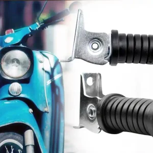 Neuheit Sozius Fußrasten, Beifahrer, klappbar, neue Form Simson S50, S51, S70, S53, S83, KR51, SR4 verzinkt, Gummi quer gerillt
