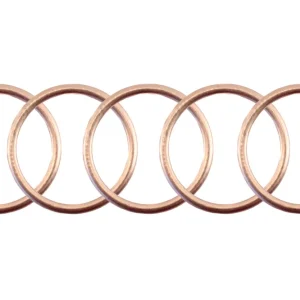 Neue Kollektion [Paket] 5x Krümmerdichtung, Dichtring Auspuff 28mm x 34mm x 2mm hohl aus Kupfer Simson S50 S51 KR51 Schwalbe SR1 Star Habicht Spatz SR50