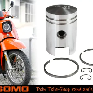 Kolben Ø 40mm Simson S50 DUO KR51/1 SL1 SR4-2 SR4-3 SR4-4 komplett mit Kolbenringen Kolbenbolzen Drahtsprengringe Kostenloser Rückversand