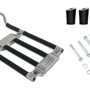 [Paket] Set Gepäckträger Schwarz Chrom + 4x Distanzstück amp; Schrauben für Simson KR51-2 Versand Am Gleichen Tag