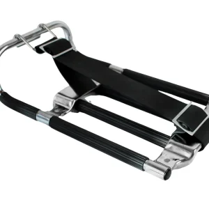 [Paket] Gepäckträger Chrom / Schwarz + Gepäckträgergummi für Simson KR51 Schwalbe, SR4-1 Spatz, SR4-2 Star, SR4-3 Sperber, SR4-4 Habicht Highlight