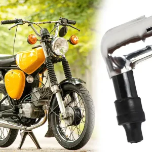 Zündkerzenstecker, Kerzenstecker 5K-Ohm, 90° abgewinkelt, störungssicher für Simson S50 S51 S70 SR50 KR51 SR4, MZ ES ETS TS ETZ, AWO Touren Sport Billig