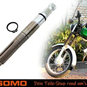 Meistverkauft Kickstarterwelle 160mm für Simson KR51, S51, S53, S70, SR50, SR80 mit Rundring 12 x 2 + Sicherungsring 16 x 1