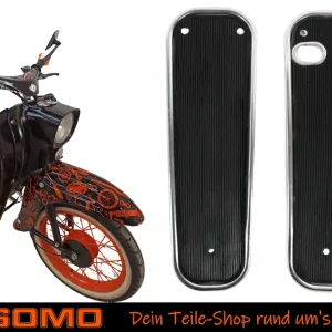 Jetzt Kaufen Trittbrett mit schwarzem Trittbrettgummi Gummibelag für Simson KR51 Schwalbe links + rechts