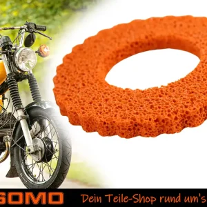 Preisreduziert Tankschutzring 120 x 60 x 10mm Simson S50 S51 S70 S53 SR50 KR51 SR4, Schutzring Tankeinfüllstutzen, Moosgummi orange