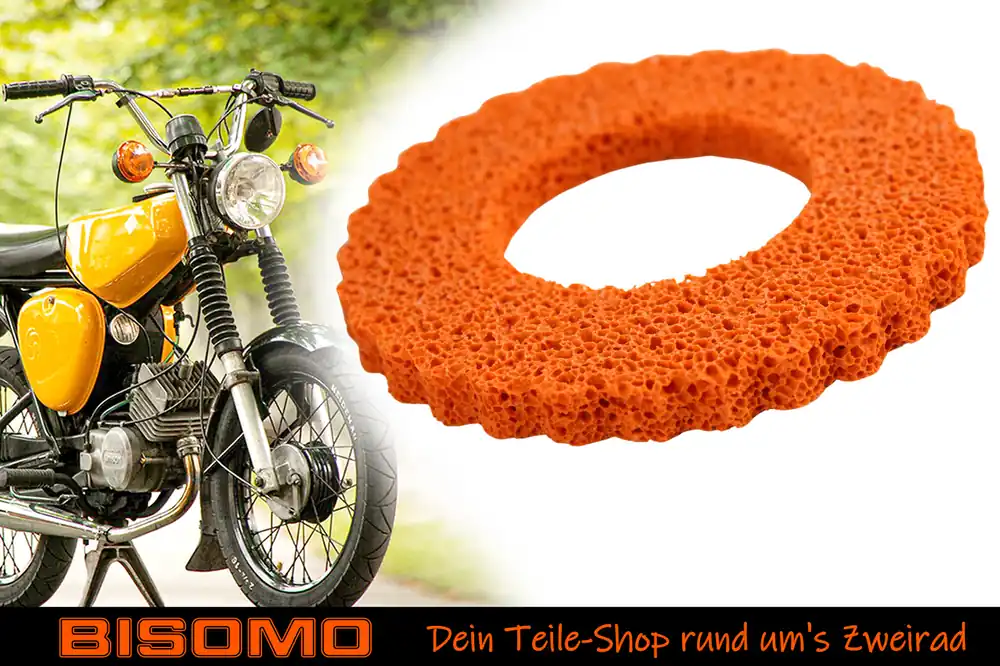 Preisreduziert Tankschutzring 120 x 60 x 10mm Simson S50 S51 S70 S53 SR50 KR51 SR4, Schutzring Tankeinfüllstutzen, Moosgummi orange