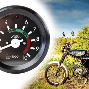 Sonderangebot Drehzahlmesser, MMB mechanisch Ø 60mm für Simson S51, S70 mit 12V Beleuchtung + Kontrollleuchte blau