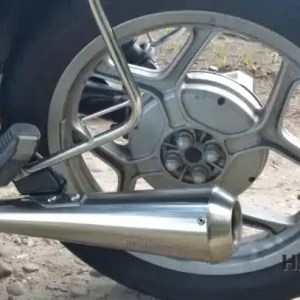 2* AUSPUFF "Gunball" v. Hattech, Edelstahl poliert, m. EG-ABE, f. BMW R-Modelle "Monolever" Expressversand