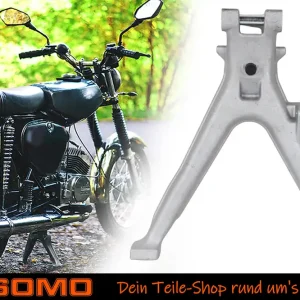 Hauptständer, Kippständer 30mm, 3cm verlängert für Simson S50 S51 S70 S53 S83, Alu-Guss natur mit Lagerbolzen Kracherpreis