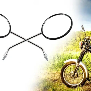 Sonderaktion Paar Rückspiegel Ø110mm für Simson KR51/2 S50 S51 SR50 SR80, verchromter Spiegelarm Gewinde M8, Muschelform