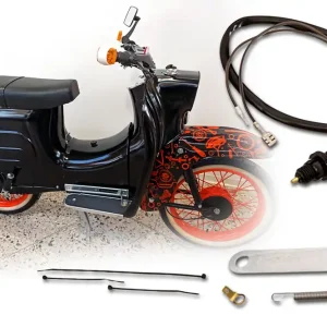Umrüstsatz Bremslichtschalter wartungsfrei 6V / 12V inkl. Befestigungswinkel verzinkt + Kleinteile für Simson KR51/2 Schwalbe Direkt Vom Hersteller