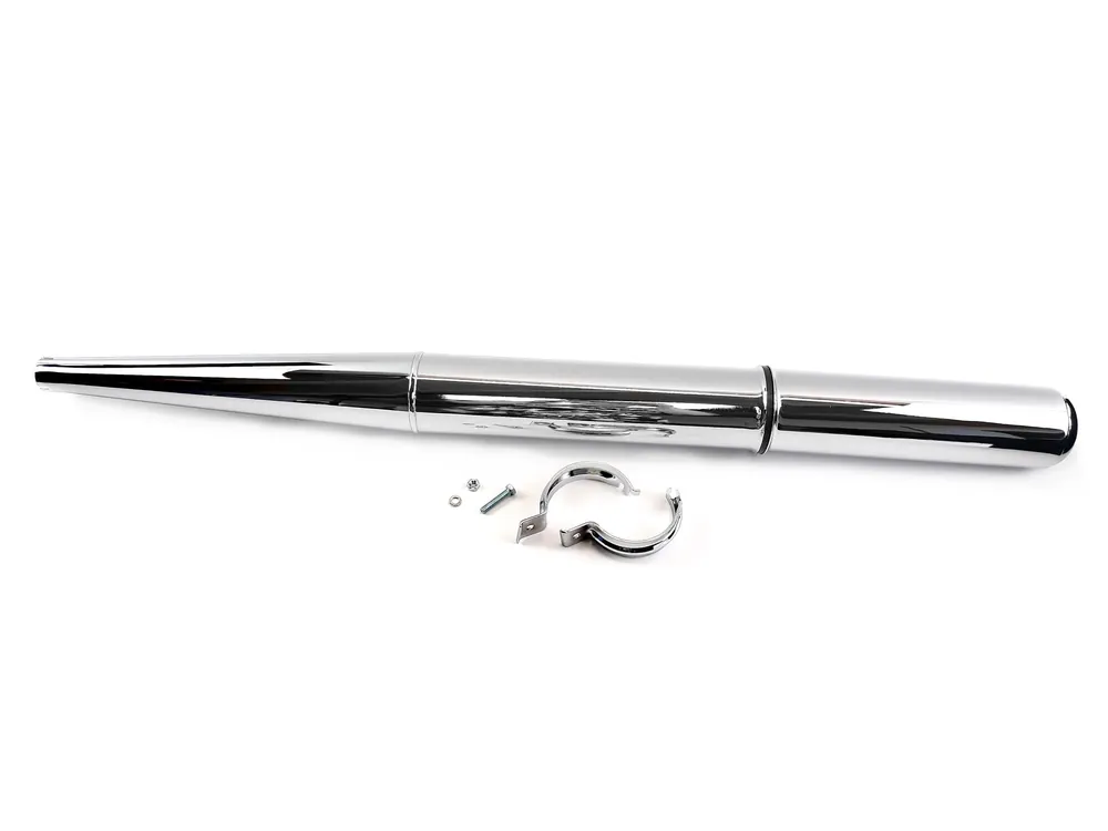 Ausverkauf Auspuff Chrom Durchmesser 28mm originalgetreue Optik mit Gegenkonus für Simson S50 S51 S70 SR50 KR51/2 Schwalbe