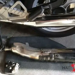 AUSPUFF "PureCraft - LOW" v. Hattech, Edelstahl poliert, EG-ABE, BMW K75 -C -S -RT Garantierte Lieferung