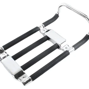 Markenprodukt Gepäckträger Chrom / Schwarz für Simson KR51 Schwalbe, SR4-1 Spatz, SR4-2 Star, SR4-3 Sperber, SR4-4 Habicht, Montage hinten