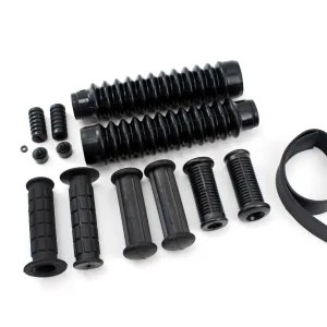 Geprüft 14 teiliges Gummiteile Set ( DDR Form ) schwarz für Rahmen, Schaltung, Kickstarter, Lenker, Gabel für Simson S51 S50 S70