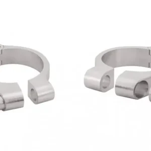 MOTONE 2x BLINKERHALTER Gabelklemmen, 35mm, Aluminium gebürstet Saisonangebot