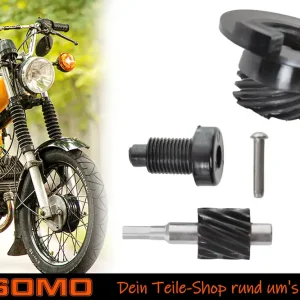 Tachoantrieb 5-teilig für Kettenritzel 15 Zähne inkl. Kerbstift + Spange Simson S51 S53 S83 S70 SR50 SR80 KR51/2 Schwalbe Rabatt