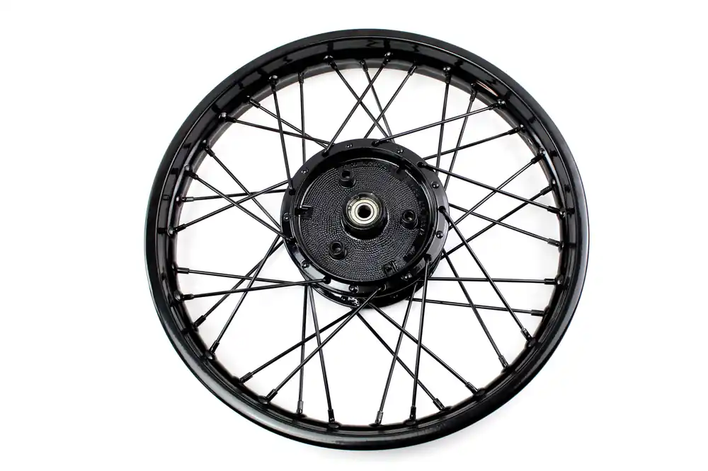 Speichenrad 1,60 x 16 Zoll schwarz glänzend gepulvert für Simson S50 S51 S63 S70 S83 SR4 KR51 Schwalbe Habicht Star Spatz Sperber Simson Duo Kracherpreis