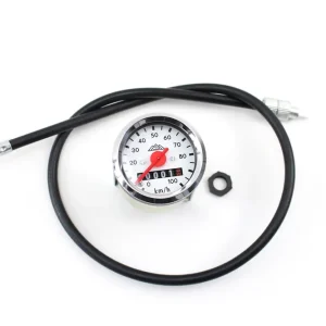 [Paket] Set Tacho Tachometer MMB Durchmesser 48 (bis 100 km/h) + Tachowelle passend für Simson KR51, KR51/1, KR51/2 Schwalbe Kostenfreie Lieferung