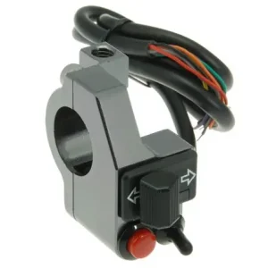 Super-Preis Complete mini CNC aluminum motorcycle handlebar control, anthracite, for 22 mm handlebars